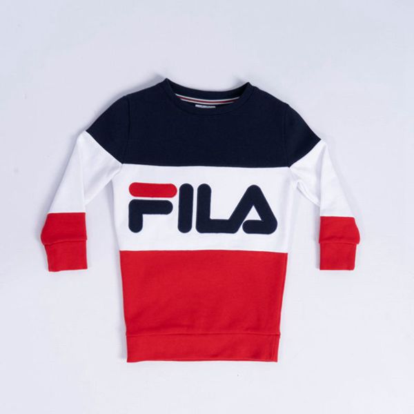 Fila Serena Girl's Sweatshirts - Navy/White/Red,NZ 426-74389